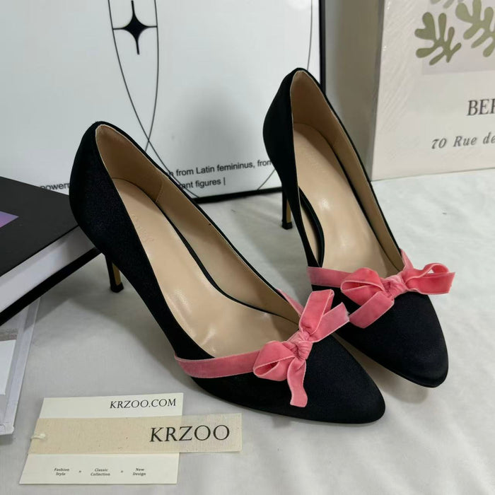 Bow-Knot Low-Cut High Heels