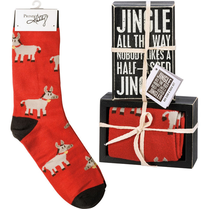 Box Sign And Sock Set