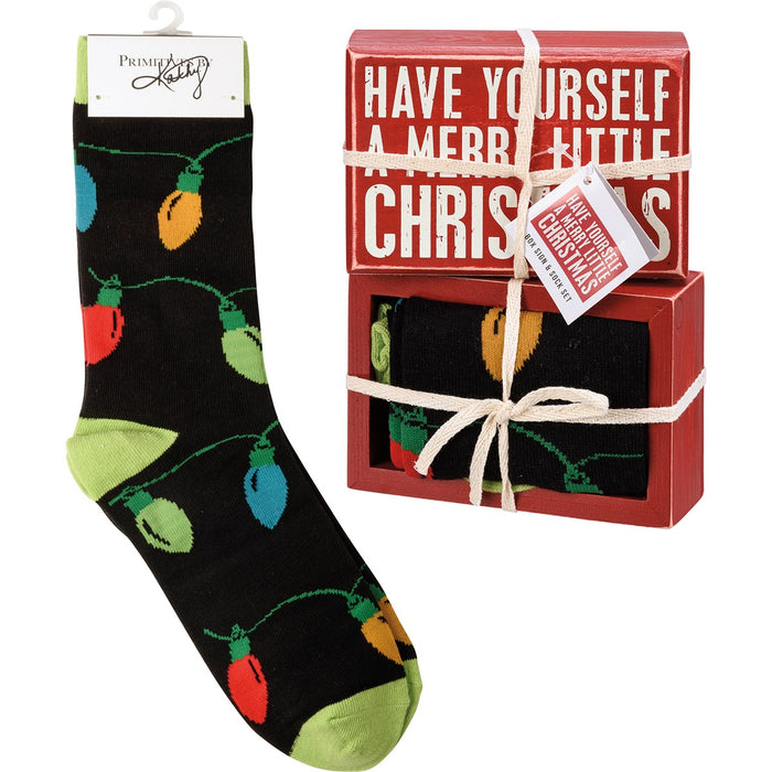 Box Sign And Sock Set