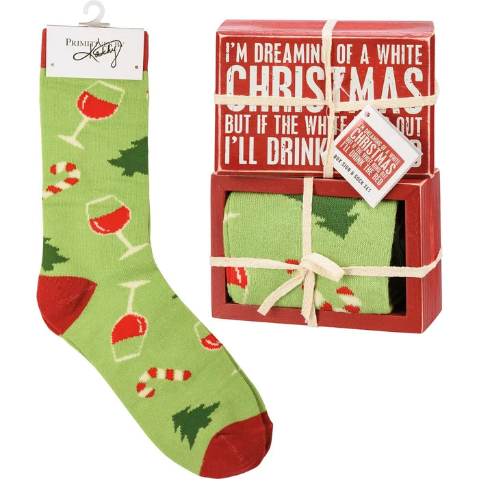 Box Sign And Sock Set
