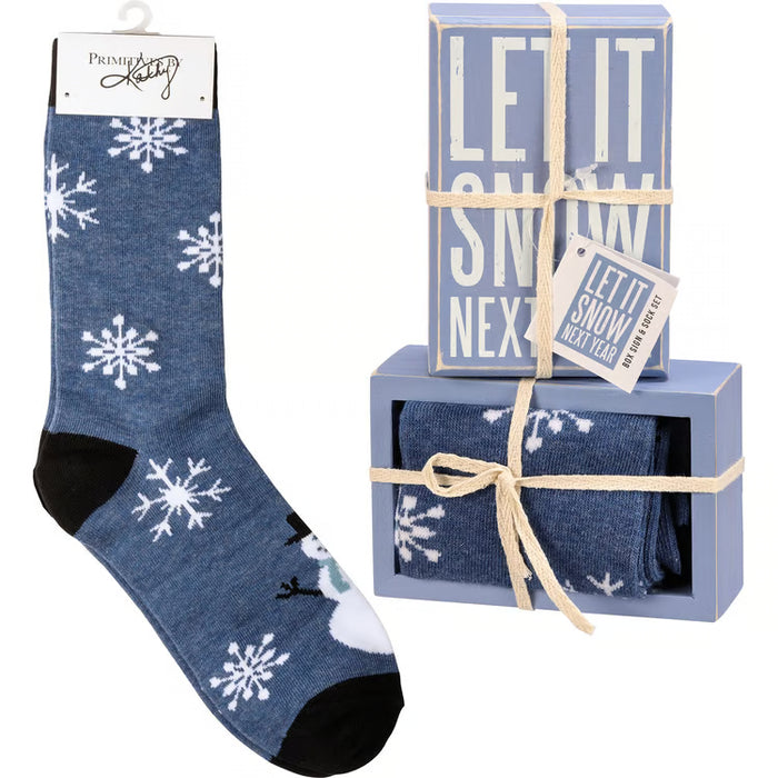 Box Sign And Sock Set