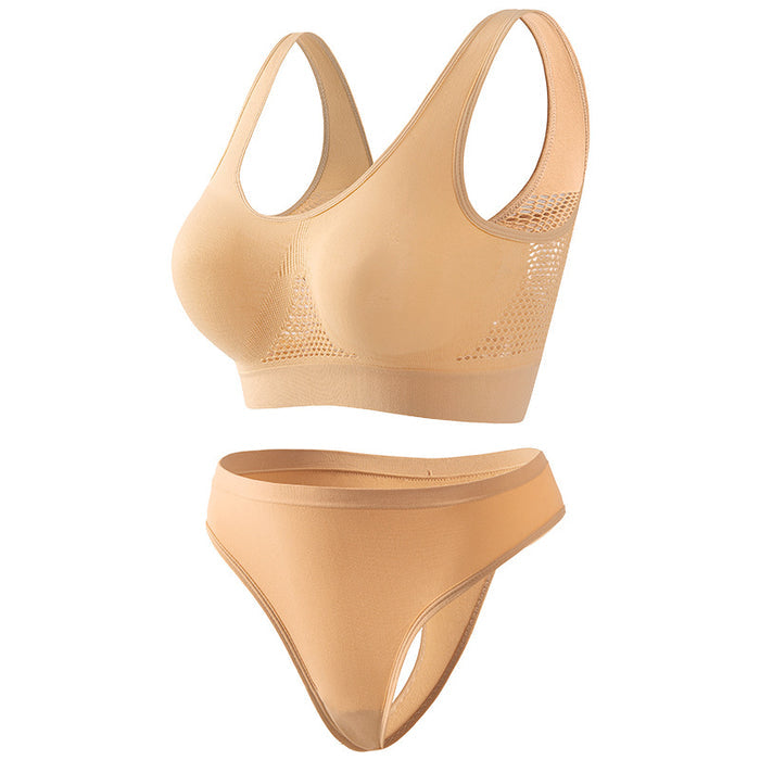 Breathable and comfortable sports bra set
