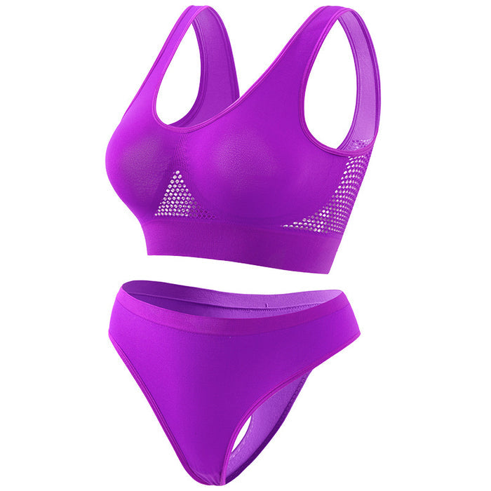 Breathable and comfortable sports bra set