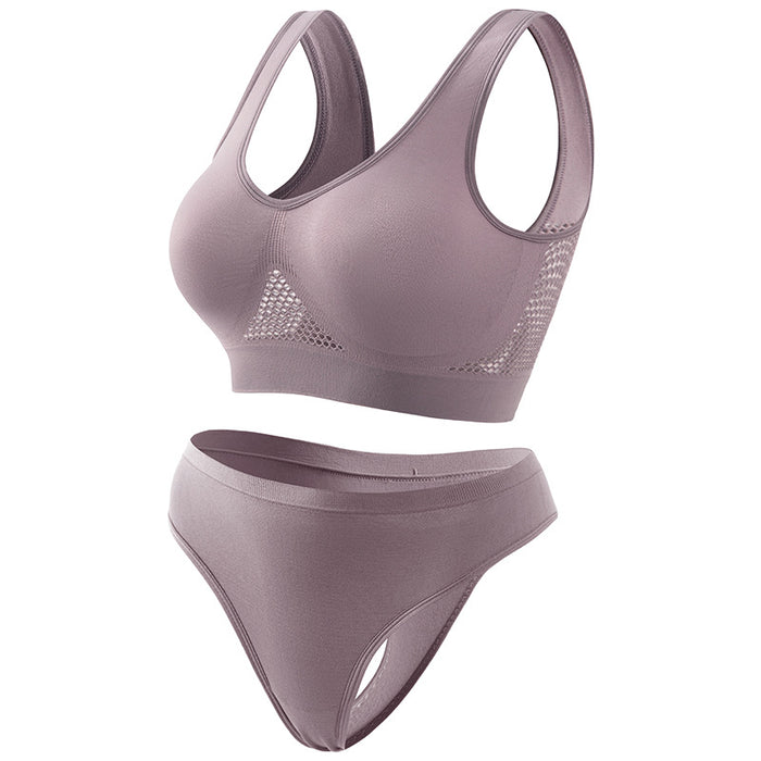 Breathable and comfortable sports bra set