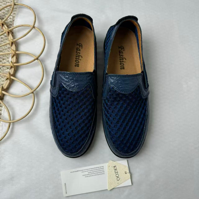 Breathable Mesh Leather Shoes