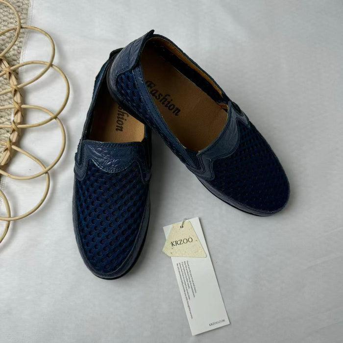 Breathable Mesh Leather Shoes