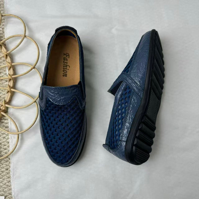 Breathable Mesh Leather Shoes