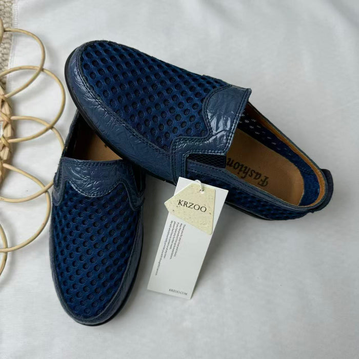 Breathable Mesh Leather Shoes