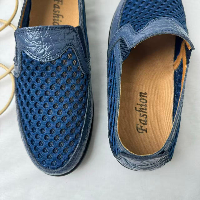 Breathable Mesh Leather Shoes