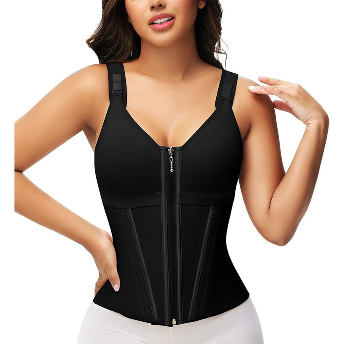 Built-in Bra Tummy Control Shapewear â€?Adjustable Strap Sports Waist Trainer