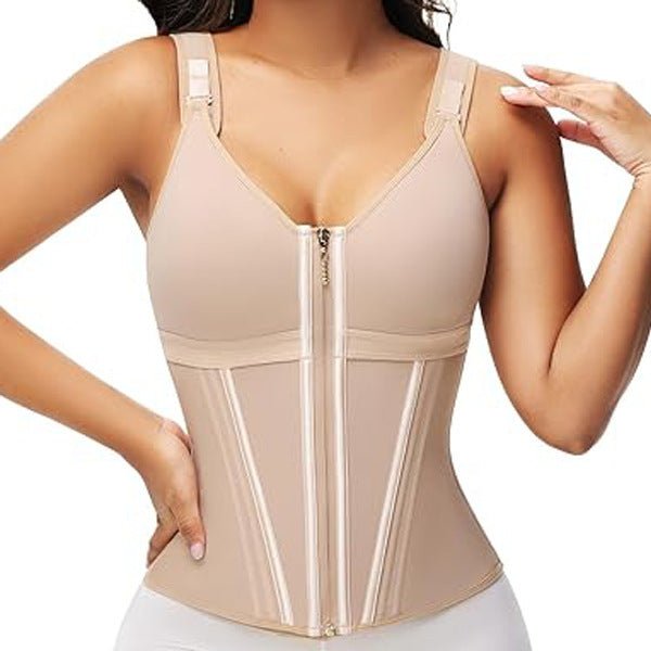 Built-in Bra Tummy Control Shapewear â€?Adjustable Strap Sports Waist Trainer
