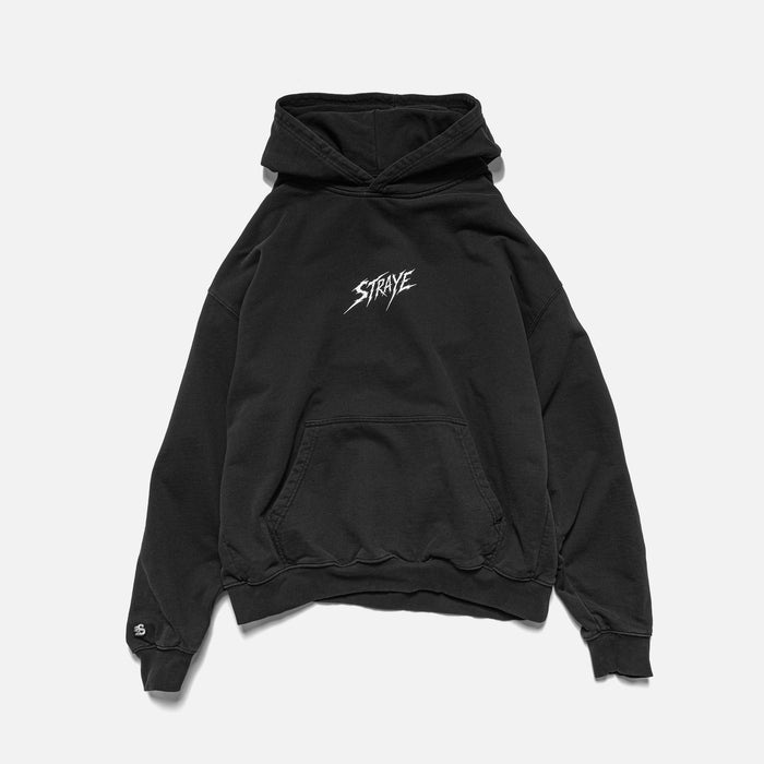 BURNOUT HOODIE - WASHED BLACK | Front