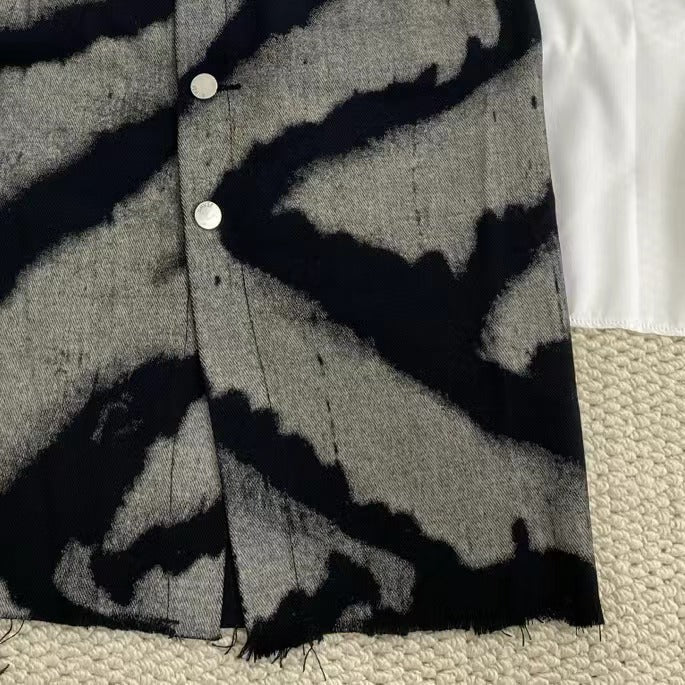 Button-Front Vintage-Style Midi Skirt