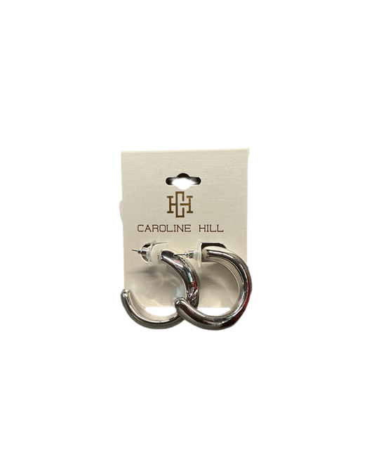 Called Wavy Hoop Earring Silver