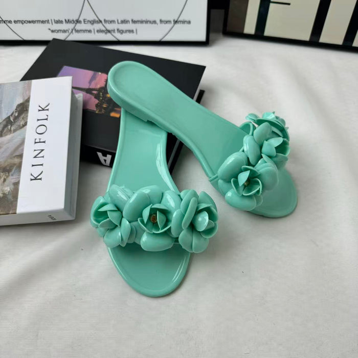 Camellia Flower One-Piece Shoes