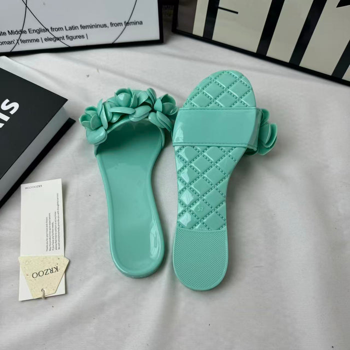 Camellia Flower One-Piece Shoes