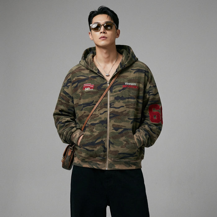 Sweat à capuche camouflage homme oversize - K-fashion - Taille XL - Grande Taille