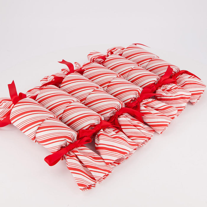 Waste Free Celebrations Candy Cane Reusable Crackers - Set of 6