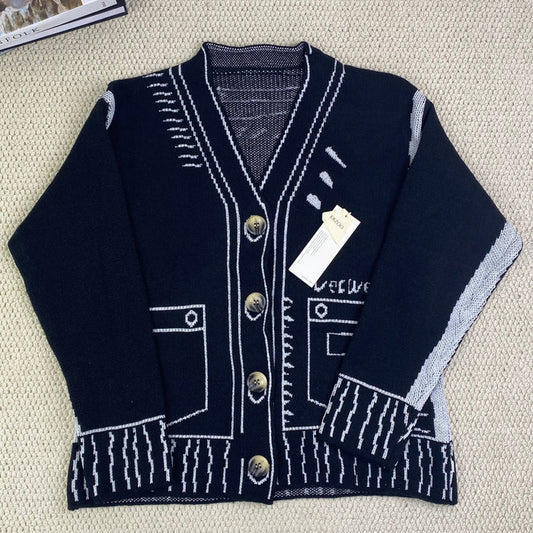 Cardigan sweater knitted coat