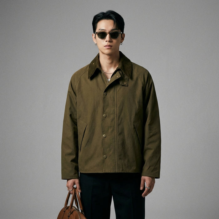 Veste rétro décontractée coupe ample unisexe - K-fashion Koreanxwear - Taille M