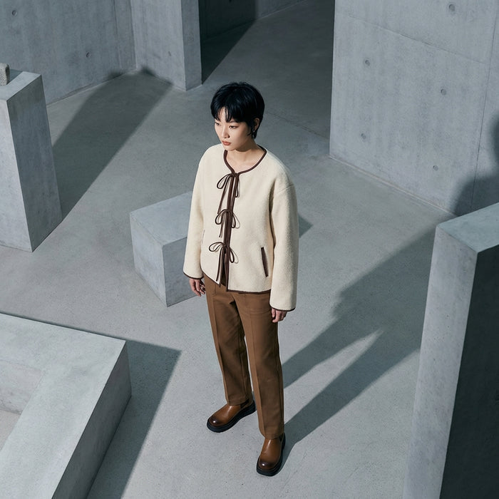 Veste en velours décontractée style K-fashion pour femme - Koreanxwear