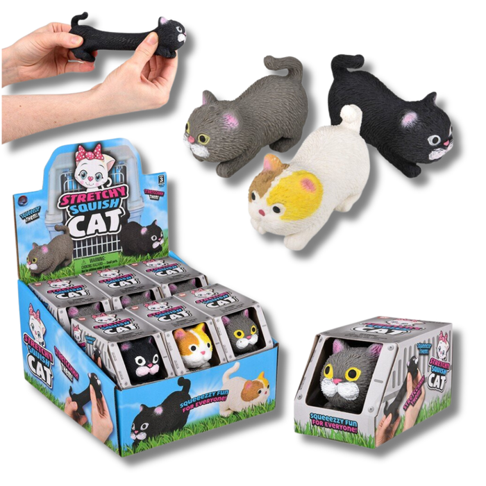 Cat Squishy Stretchy Fidget Kids Toy- Assorted