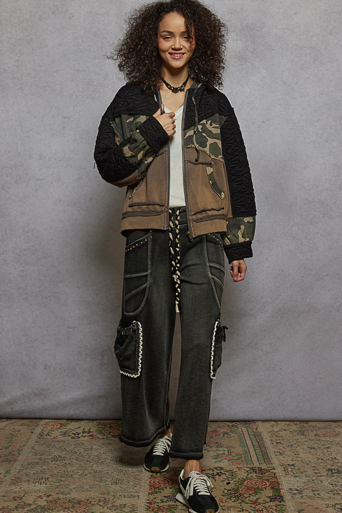 CHARCOAL CAMO JACKET
