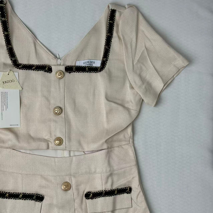 Chic Square-Neck Slim-Fit Dress for Petites