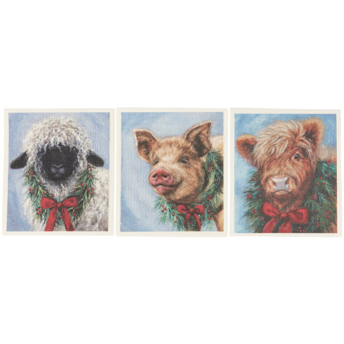 Christmas Animal Swedish Dishcloth- 3 STYLES