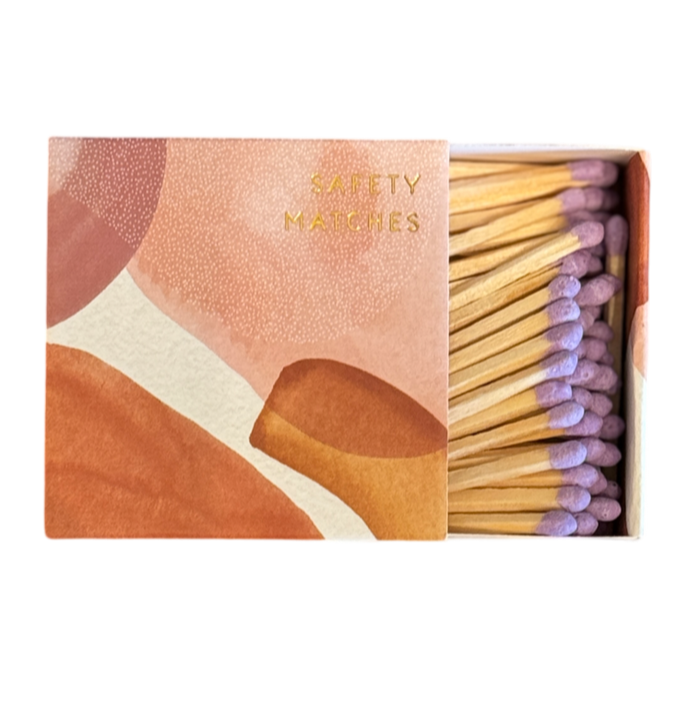 Purple Match Box, Small Match Box, Abstract Brushstroke Design, Decorative Match Box, Compact Matchbox, Artistic Match Box, Modern Match Box, Match Striker Box, Gift Idea, Chic Matchbox, Stylish Match Box, Home Decor Match Box, Artistic Match Box with Striker.