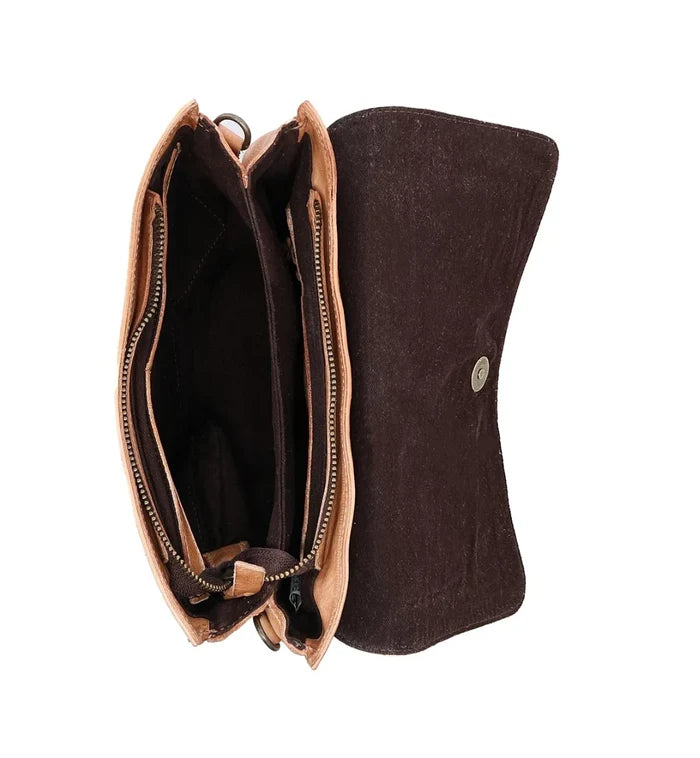 Cleo Tan Rustic Crossbody