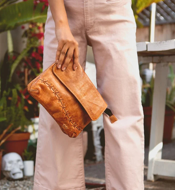 Cleo Tan Rustic Crossbody