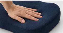 Coccyx Extra Memory Foam Cushion with Cotton Cover – Navy Blue Ergonomic Seat Support Cushion 40 x 45 cm