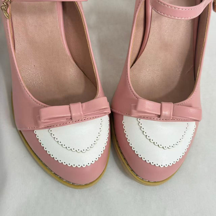 Color-Block Burnout T-Strap Sandals