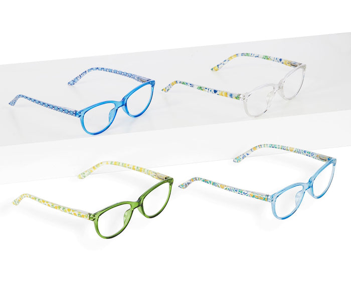 Colorful Readers w/Pouch, 4 Asst. w/Displayer