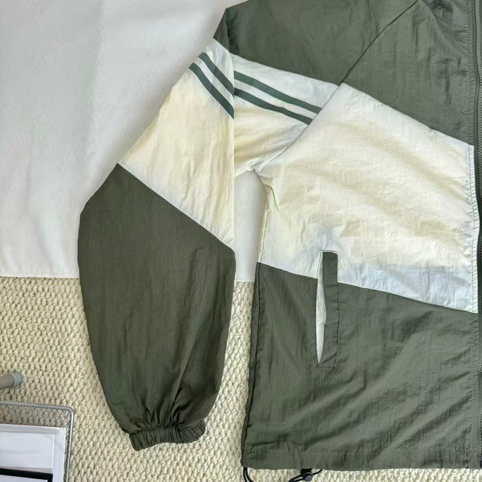 Contrasting color sun protection jacket