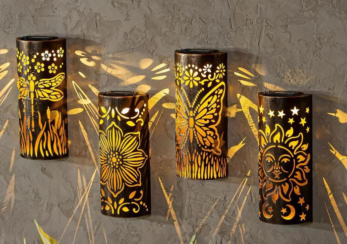 Cottage Garden Outdoor Lamp & Lighting, Sconce Solar Lantern (4 Styles)