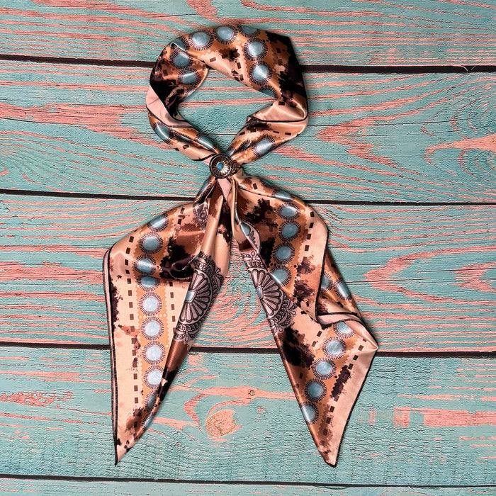 COW PRINT SILK SCARF