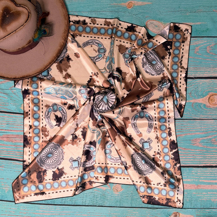 COW PRINT SILK SCARF