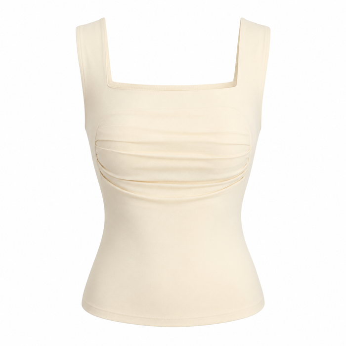 Cream Square Neck Sleeveless Bodysuit – SHEIN Fast Delivery in 5 Days