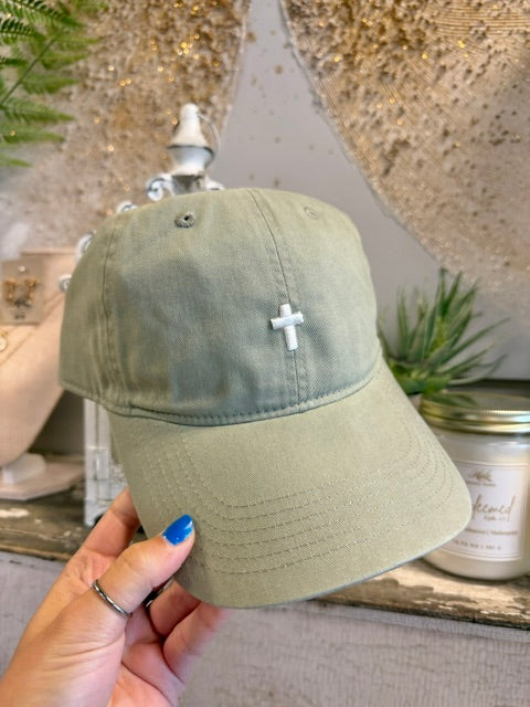 Cross ~ Puff {Embroidered Hat} ~ Comfort Colors