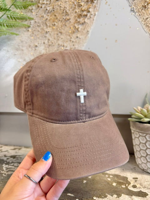 Cross ~ Puff {Embroidered Hat} ~ Comfort Colors