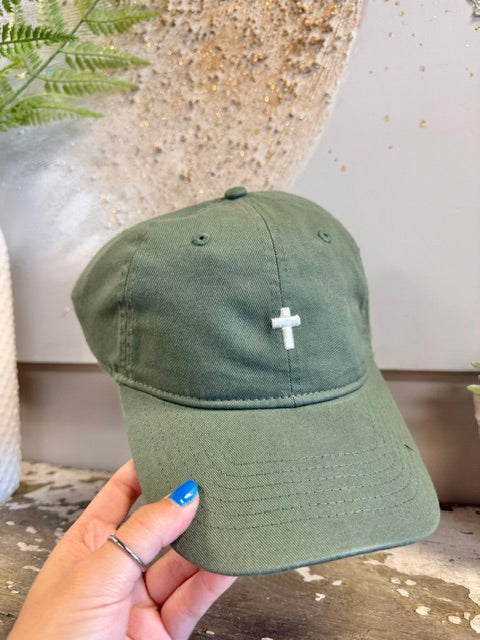 Cross ~ Puff {Embroidered Hat} ~ Comfort Colors
