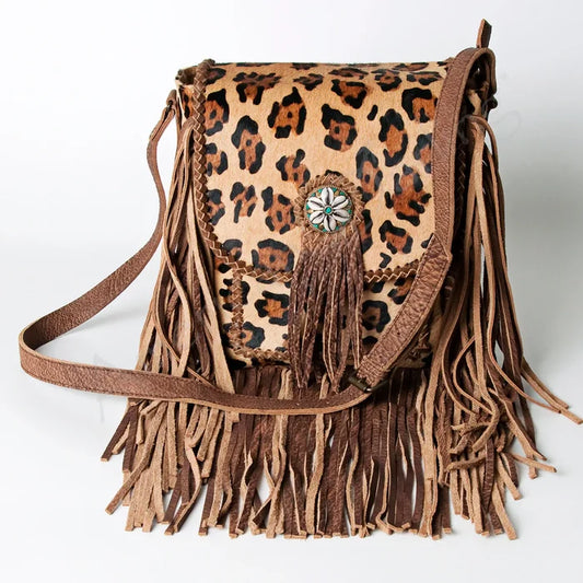 Crossbody Hair-On Genuine Leather Women Bag Western Handbag Purse