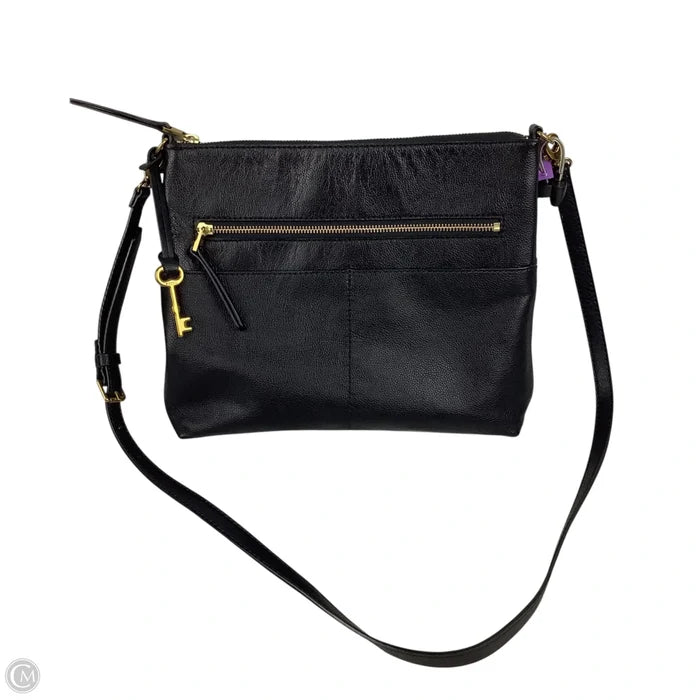 Crossbody Leather By Fossil, Size: Medium
