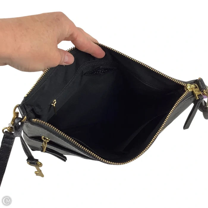 Crossbody Leather By Fossil, Size: Medium