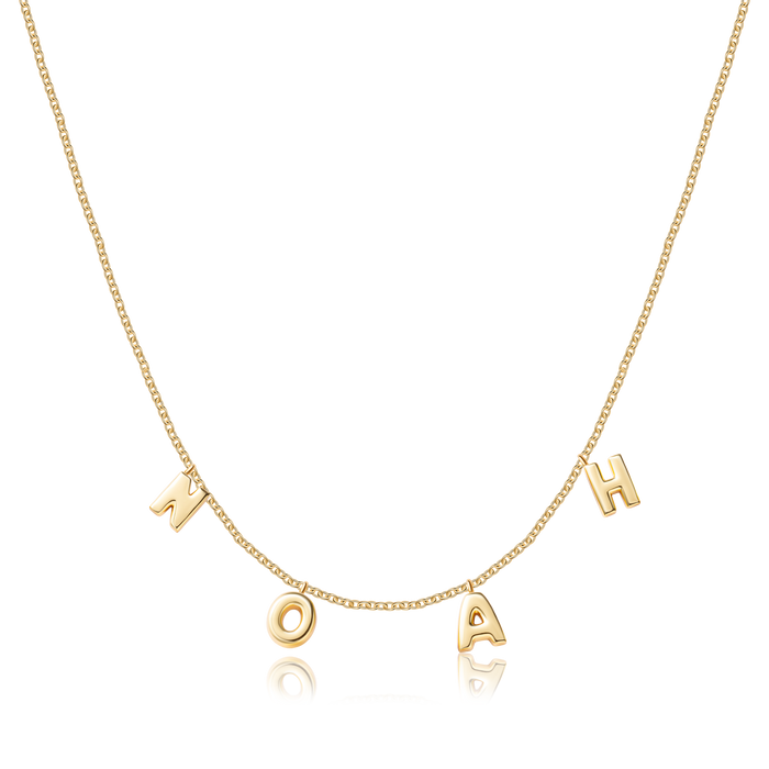 Custom Bristol Bubble Letter Name Necklace (Water Resistant)