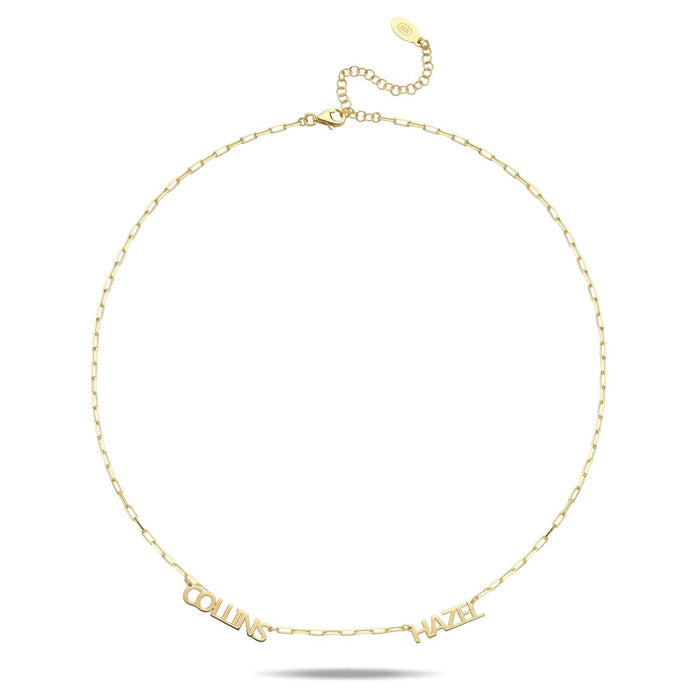 Custom Cherish Mini Paperclip Chain Necklace - Water Resistant