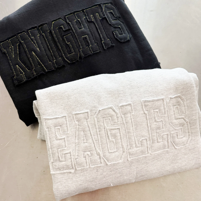 Custom Embroidery Applique Crewneck