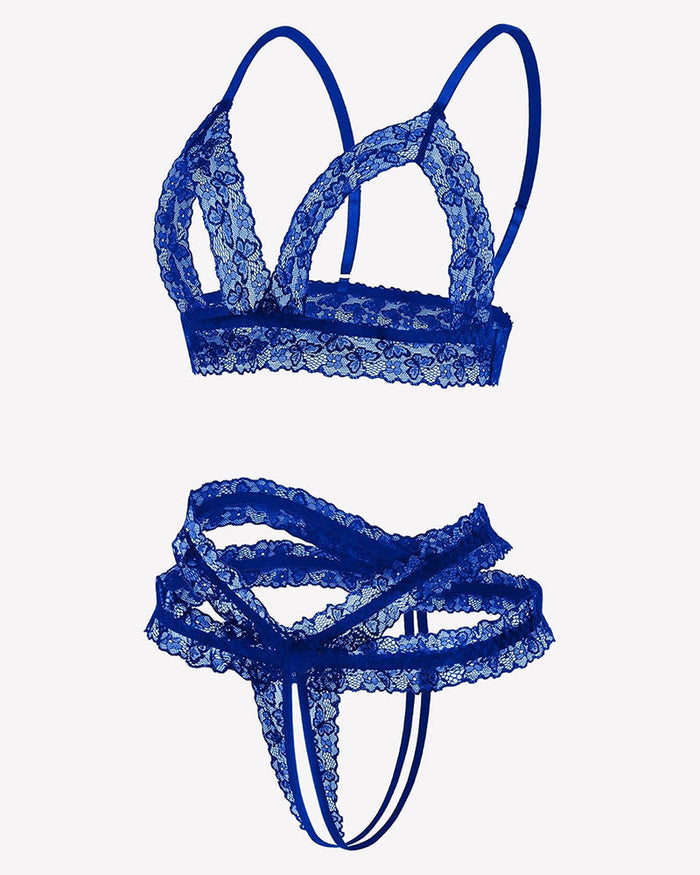 Cutout Matching Wireless Bra and Panty Sets